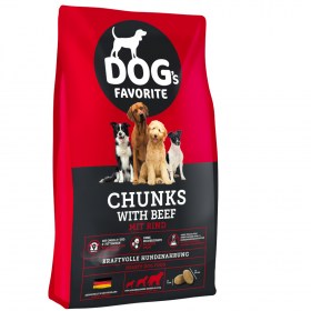 DOGS FAVORITE  CHUNKS  WITH BEEF